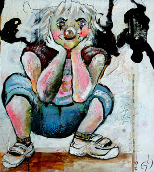 Named contemporary work « enfance 23 », Made by ARTPRUNE