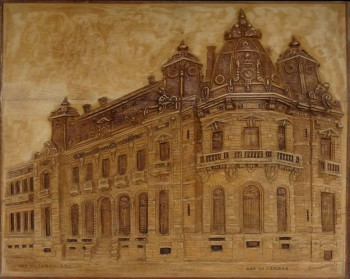 Named contemporary work « La caisse d'épargne (Toulouse) », Made by SIMON BERNARDINI