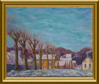 Named contemporary work « Rivière (62)-Neige place de Bellacourt », Made by ARTOIS