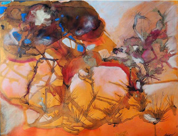 Named contemporary work « Couleurs d'automne », Made by GHISLAINE CAPRIN