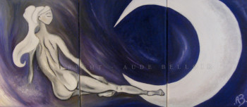 Named contemporary work « Part de Lune », Made by AMAIZART