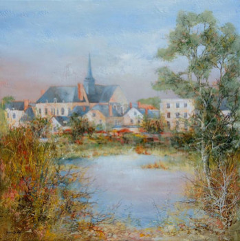 Named contemporary work « Rive de Maine », Made by JEAN GODIN