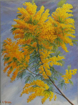 Named contemporary work « Branche de mimosa », Made by AMALIA MEREU