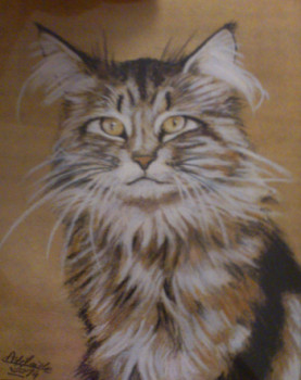 Named contemporary work « Quel Chat ! », Made by ALICETRISTANEO