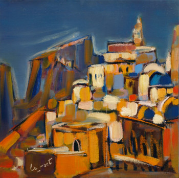 Named contemporary work « Le rocher à Oia (Santorin). », Made by ALAIN LE NOST