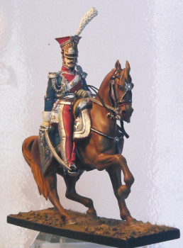 Named contemporary work « METAL MODELE OFFICIER CHEVAUX LEGER », Made by DANIEL DUBOURG