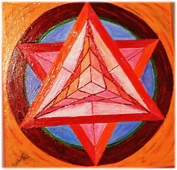 Named contemporary work « Matrice Pensée et MerKaBa », Made by VALéRIE DE LA MERCIE