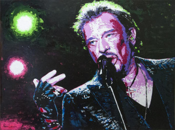 Named contemporary work « johnny hallyday », Made by PASCAL LENOBLE