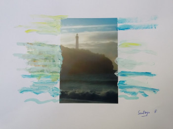 Named contemporary work « Phare de Biarritz », Made by SANTIAGO DE LA FUENTE