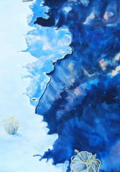 Named contemporary work « Bleu et blanc », Made by VéBERT