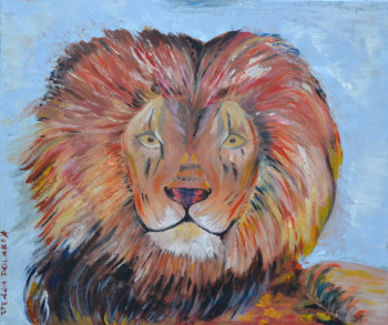 Named contemporary work « Lion », Made by STELLAPOLARE