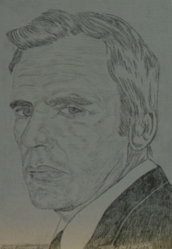 Named contemporary work « Jean Louis Trintignant », Made by ANGELINO CAMPIGOTTO