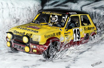 Named contemporary work « Monte Carlo 1978 Renault 5 Alpine Jean Ragnotti-Jean-Marc Andrié », Made by ALAIN PINEDE