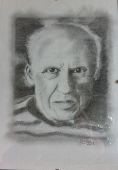 Named contemporary work « Portrait de Picasso », Made by PATRICIA DELEY