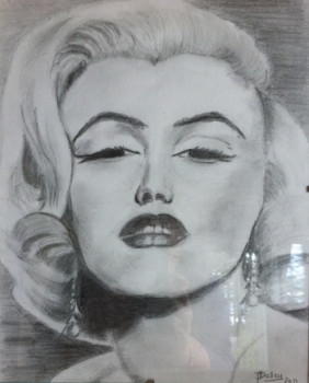 Named contemporary work « Portrait Marylin Monroe », Made by PATRICIA DELEY