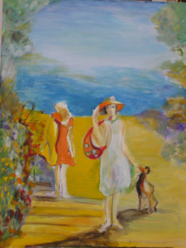 Named contemporary work « Back from the beach », Made by CELIMENE