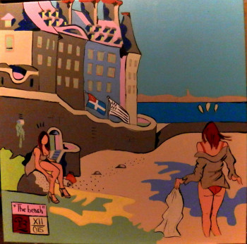 Named contemporary work « Saint-Malo, the beach3 », Made by PB