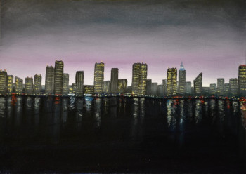 Named contemporary work « NYC », Made by LAURENT S