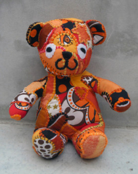 Named contemporary work « Nounours orange vintage », Made by CDEM-EDEN