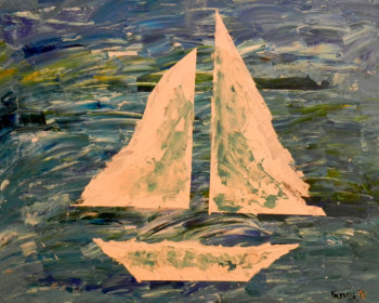 Named contemporary work « bateau », Made by DAUTHEVILLE