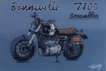 Named contemporary work « Triumph bonneville 2 », Made by JAROD