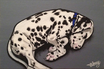 Named contemporary work « Le bébé dalmatien », Made by JAROD