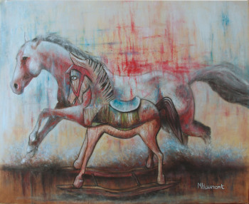 Named contemporary work « Le Peit Cheval qui Révait », Made by MARC HAUMONT