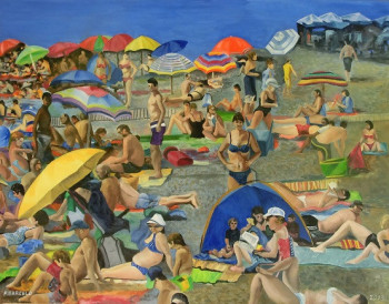 Named contemporary work « LA PLAGE AU MOIS D'AOUT », Made by PIERRE BARCELO