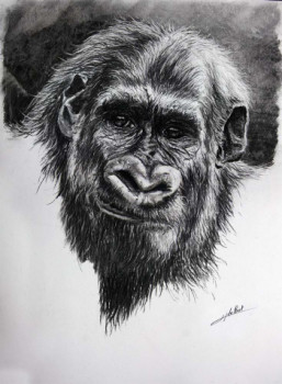 Named contemporary work « Albert le Singe », Made by DE PORET JB