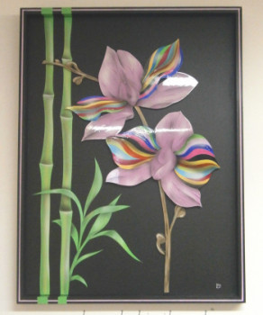 Named contemporary work « orchides », Made by ED