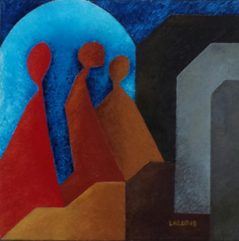 Named contemporary work « 3 figures 1 », Made by LALLO