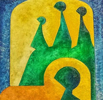 Named contemporary work « 4 figures », Made by LALLO