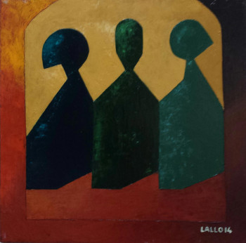 Named contemporary work « 3 figures, sans vis à vis », Made by LALLO