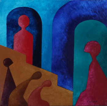 Named contemporary work « 5 figures 2 », Made by LALLO