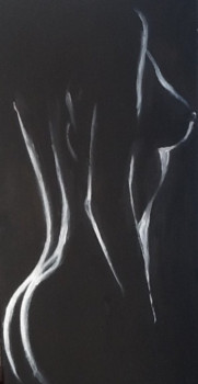 Named contemporary work « Nu féminin - black and white », Made by PATRICIA DELEY