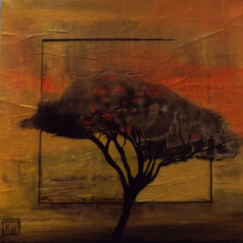 Named contemporary work « Arbre de Novembre », Made by LY-ROSE