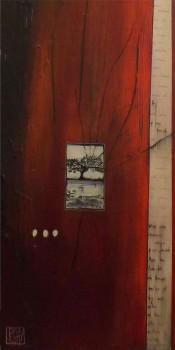 Named contemporary work « Arbre rouge 2 », Made by LY-ROSE