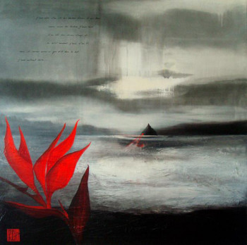 Named contemporary work « L'île aux fleurs de dangers », Made by LY-ROSE