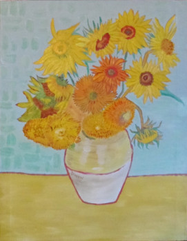 Named contemporary work « Tournesols », Made by JACKY MONKA