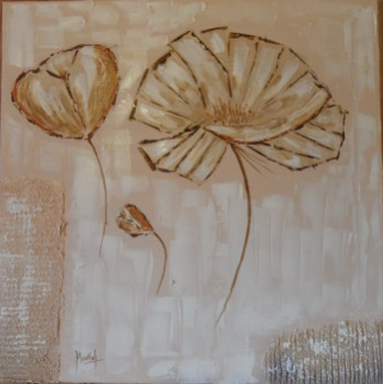 Named contemporary work « Trois fleurs », Made by JACKY MONKA