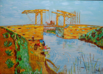 Named contemporary work « Pont d'Arles », Made by JACKY MONKA