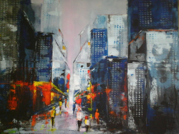 Named contemporary work « URBAIN GRIS », Made by MIREILLE MAURY