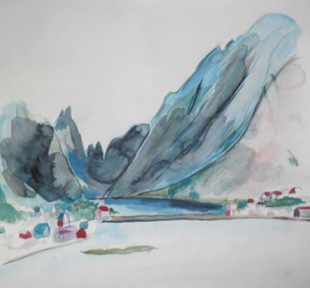 Named contemporary work « paysage norvégien 2 », Made by MIREILLE BREGOU