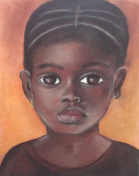 Named contemporary work « Beauté africaine », Made by PETITMIMOSA