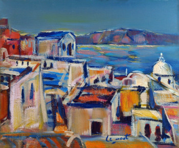 Named contemporary work « Thyra à Santorin », Made by ALAIN LE NOST