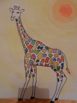 Named contemporary work « girafe », Made by DAUTHEVILLE