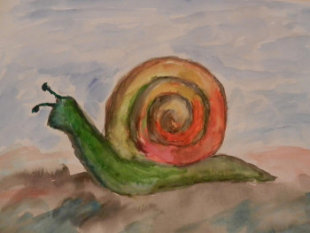 Named contemporary work « escargot », Made by DAUTHEVILLE