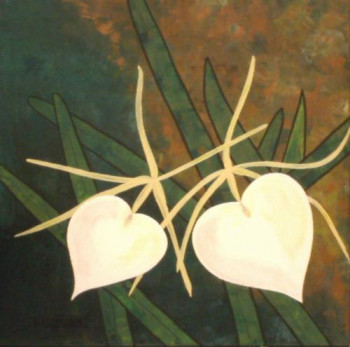 Named contemporary work « "A ton coeur étoilé, j'adresse ma Pensée" (Orchidée BRASSAVOLA NODOSA) », Made by S.LOHMANN - SYLOH