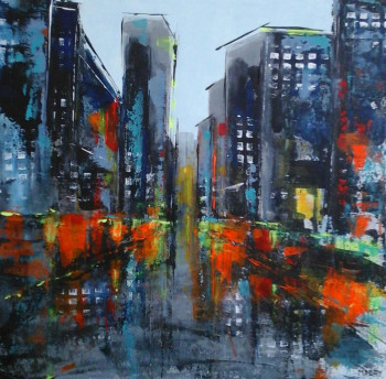 Contemporary work named « BOUTIQUES URBAINES », Created by MIREILLE MAURY