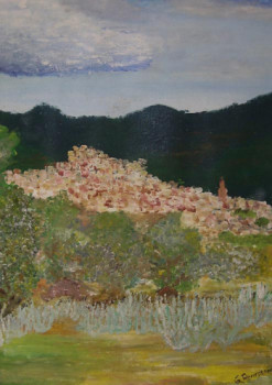 Named contemporary work « Le village de Moulay Idriss », Made by GUY  ROMEDENNE